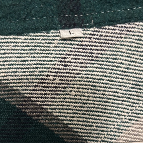 Plaid Button-Up Shacket - Picture 2 of 3